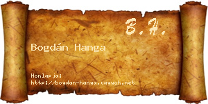 Bogdán Hanga névjegykártya